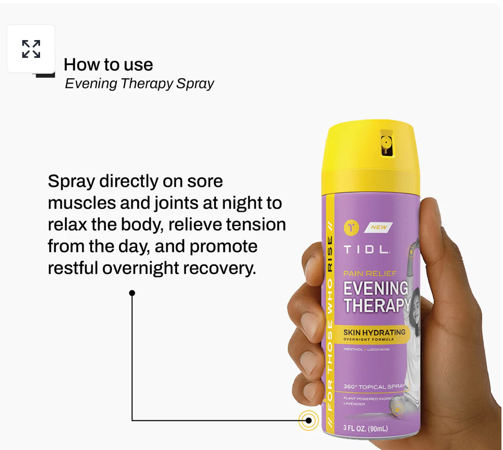 TIDL evening pain relief spray